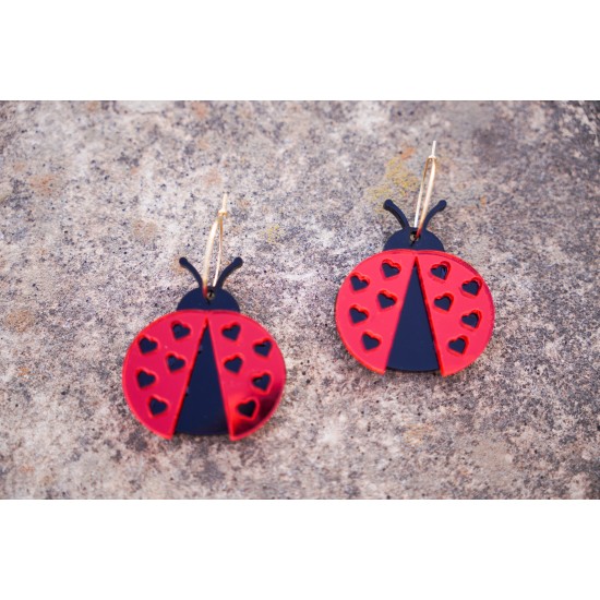 Pendiente metacrilato Mariquitas