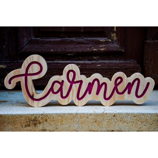 Nombre Madera Pino tipo Neón