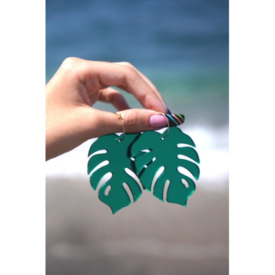 Pendiente Hoja costilla de Adan