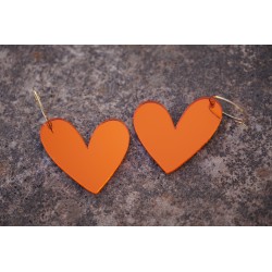 Pendiente Corazón Naranja