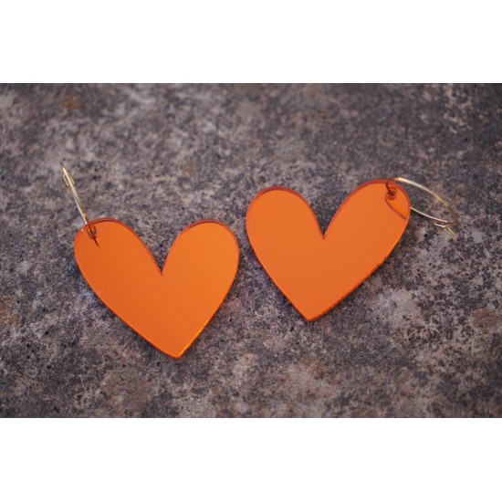 Pendiente Corazón Naranja