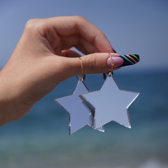 Pendiente Estelar plata