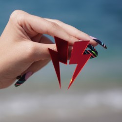 Pendientes Rayos Rojos