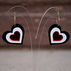 Pendiente Corazón Tricolor