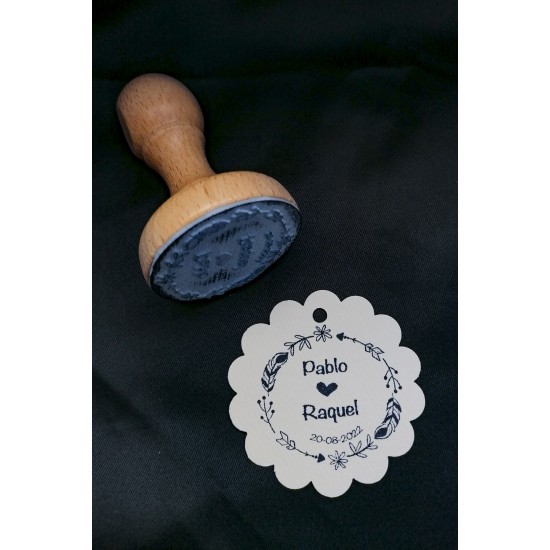 Sello Boda Boho Corazón