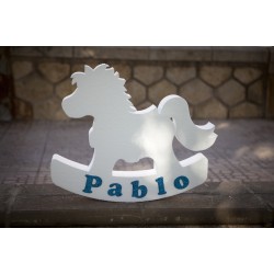 Caballito bebé corcho blanco