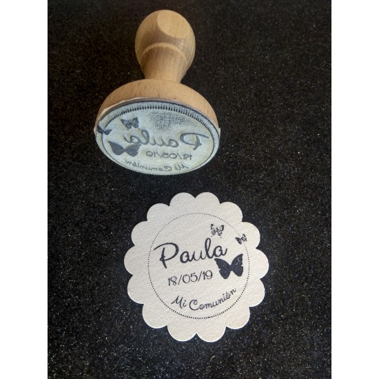 Sello Comunión Mariposas
