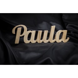 Nombre en madera, Paula