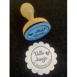 Sello circulo de corazones 4,5 cm de diámetro