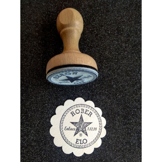 Sello estrella deportiva 4,5 cm de diámetro