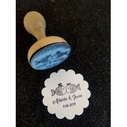 Sello peces 4,5 cm de diámetro