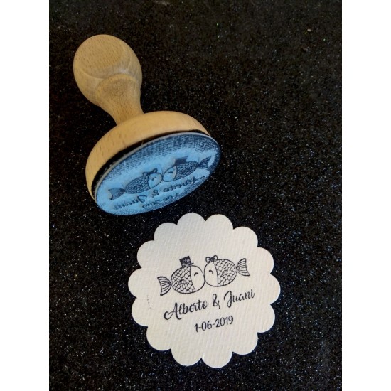 Sello peces 4,5 cm de diámetro