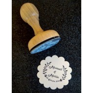 Sello ramas corazón 4,5 cm de diámetro