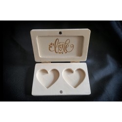 Cajita corazones porta alianzas