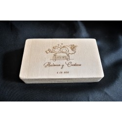 Cajita corazones porta alianzas