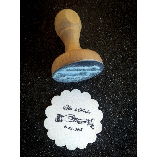 Sello Boda alianzas manos