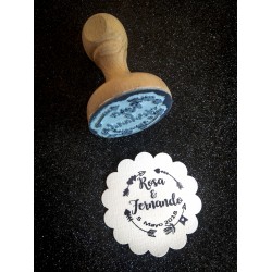 Sello Boda circulo flechas boho