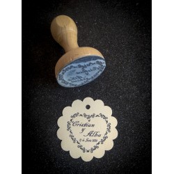 Sello Boda Corazón vintage