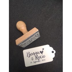 Sello Boda Corazones Juntos