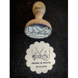 Sello Boda meñiques entrelazados