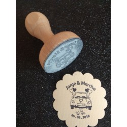 Sello Boda Coche Novios